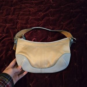 Coach Stylish Cream and Tan Women's Bag